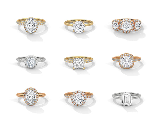 80 Solitaire Rings Fully Rendered STL & 3DM Files