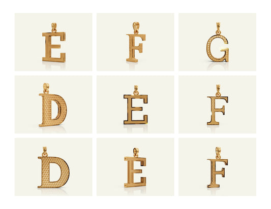 Filigree Alphabet Collection STL & 3DM Files