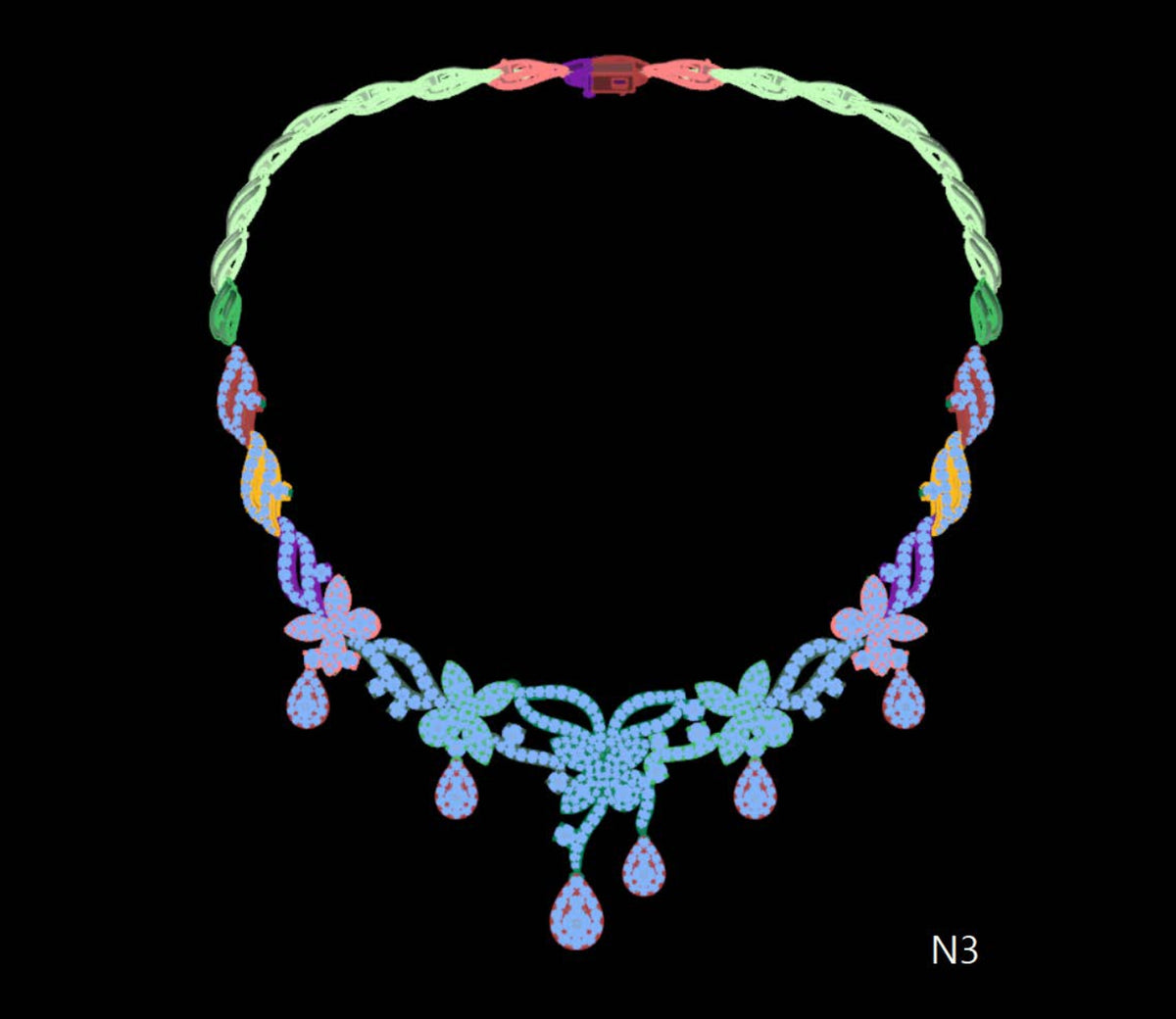 100 Necklace Sets 3DM Files