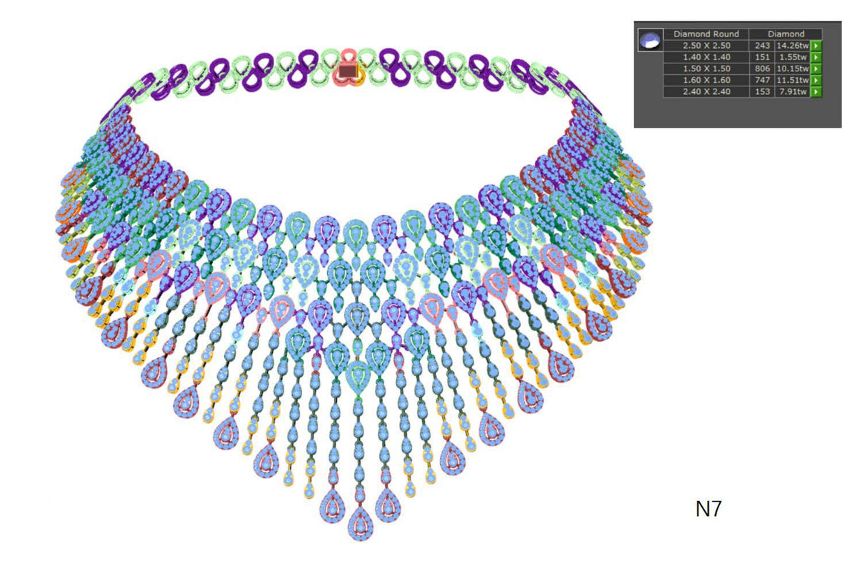 100 Necklace Sets 3DM Files