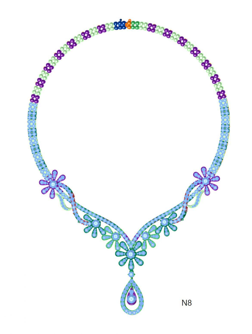 100 Necklace Sets 3DM Files