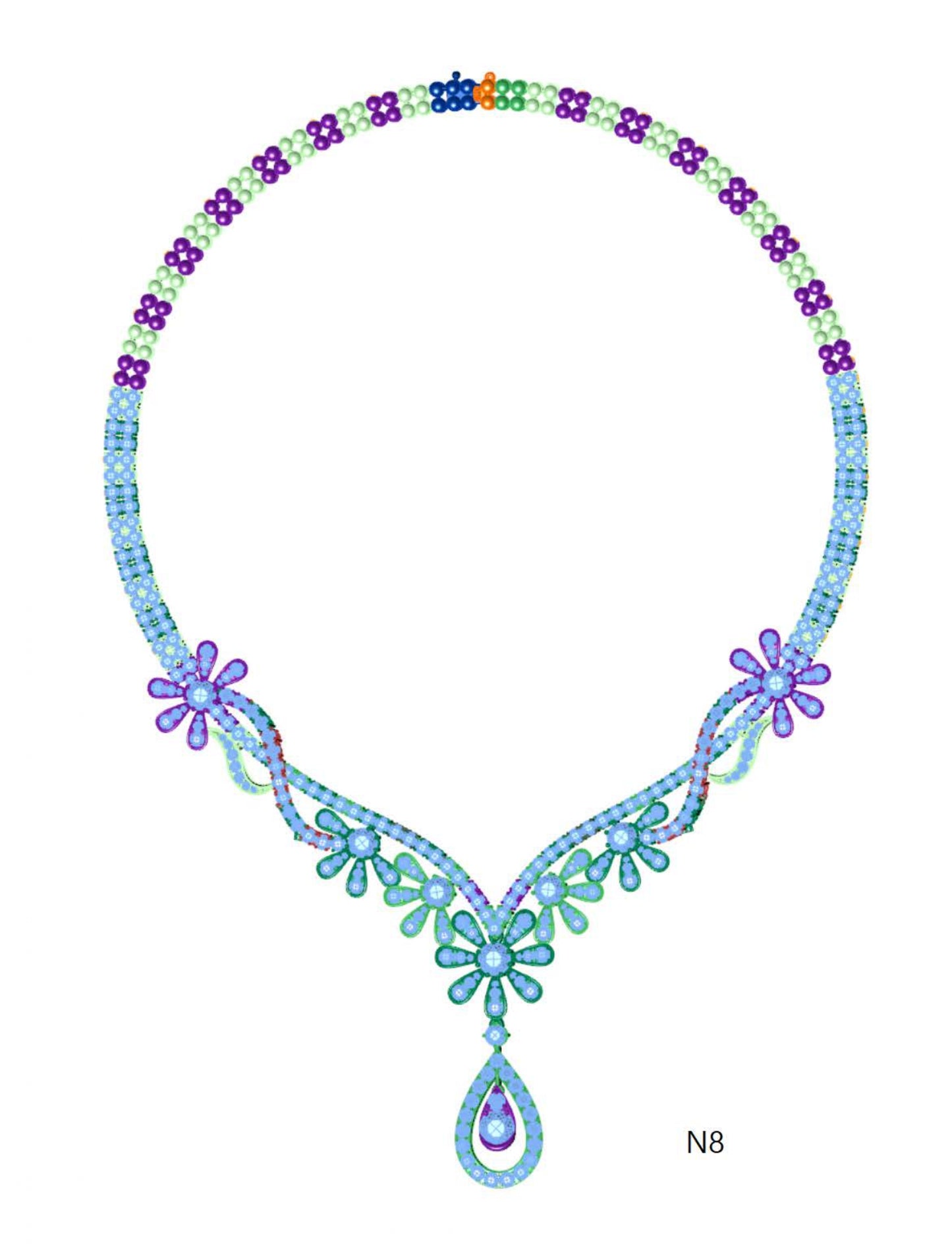 100 Necklace Sets 3DM Files