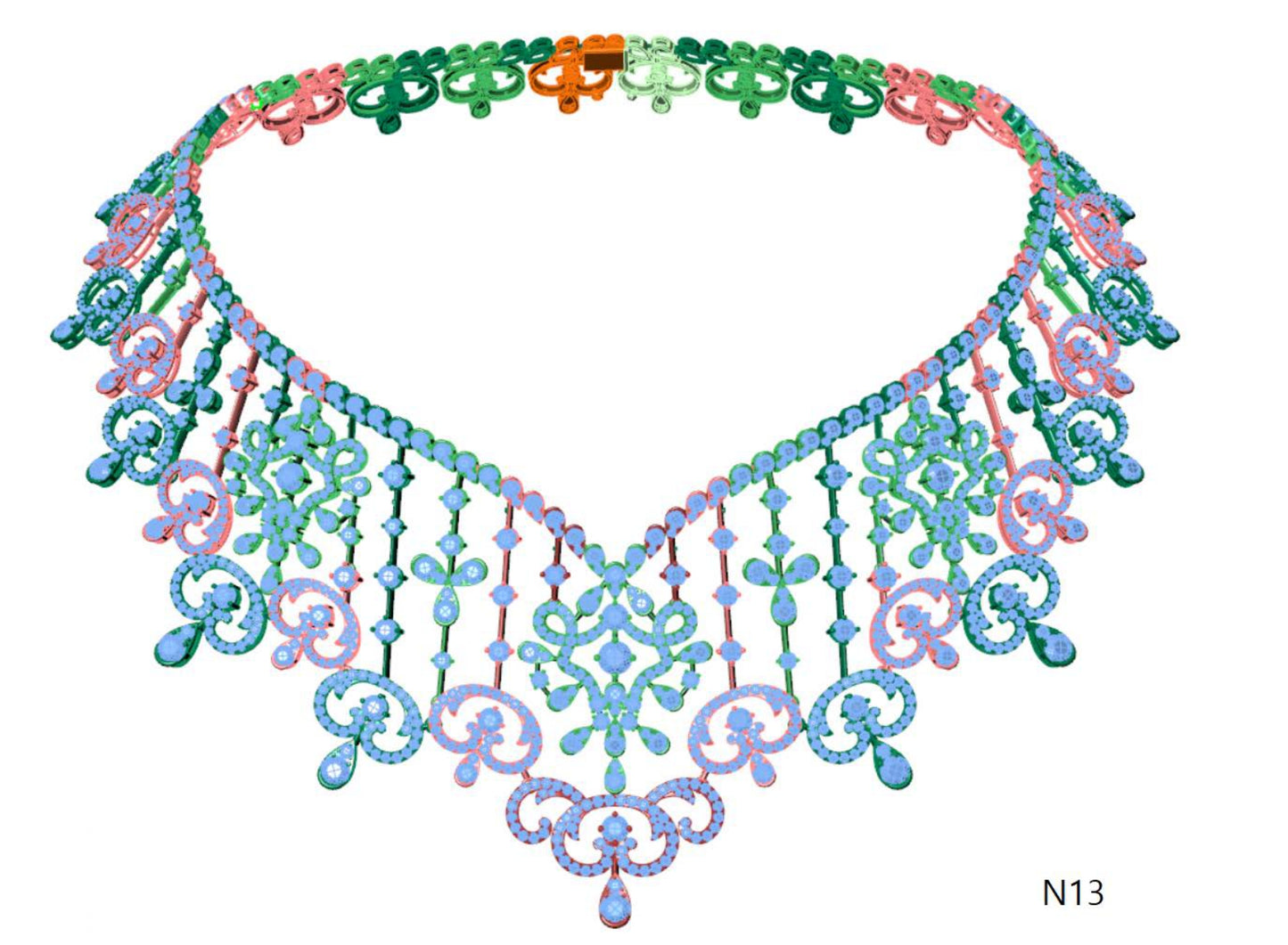 100 Necklace Sets 3DM Files