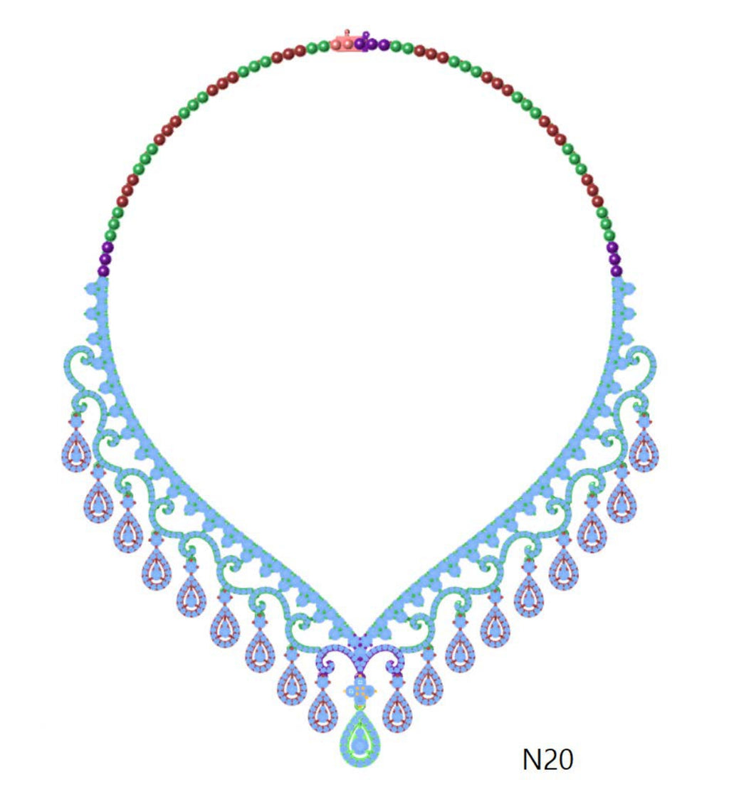 100 Necklace Sets 3DM Files