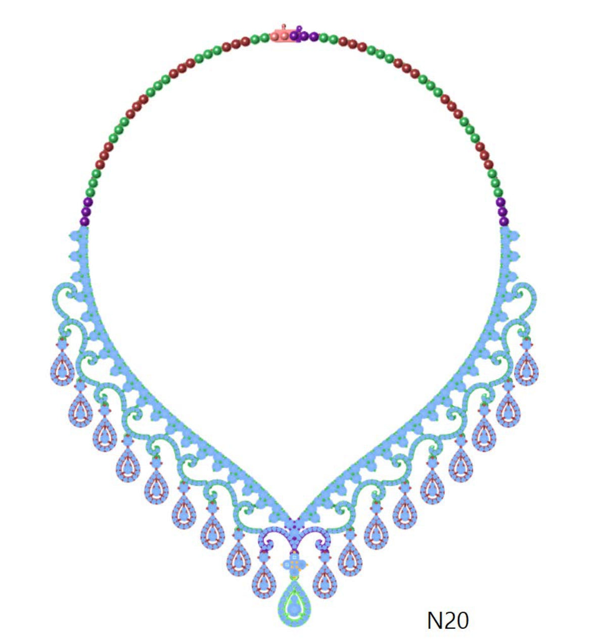 100 Necklace Sets 3DM Files