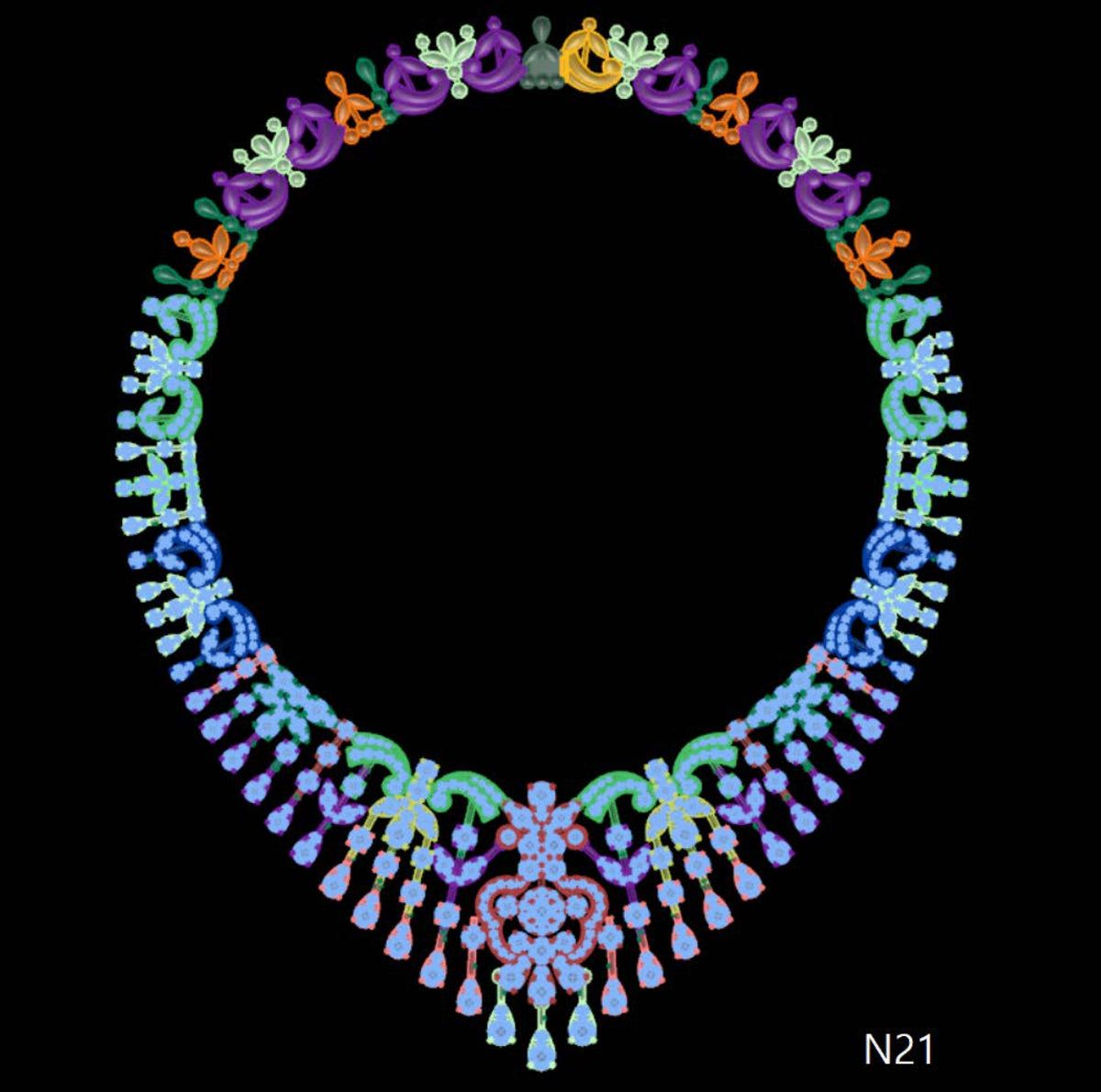 100 Necklace Sets 3DM Files