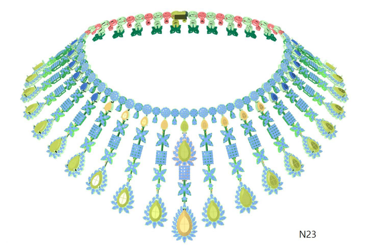 100 Necklace Sets 3DM Files