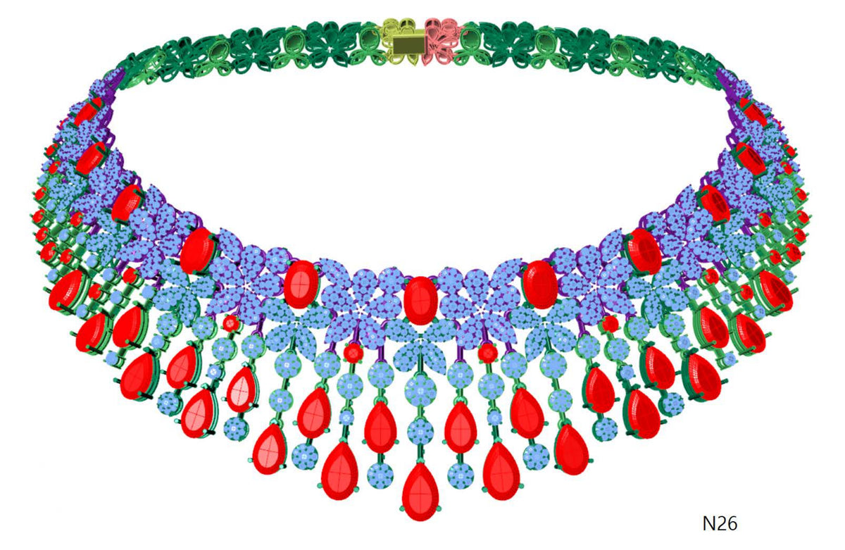 100 Necklace Sets 3DM Files