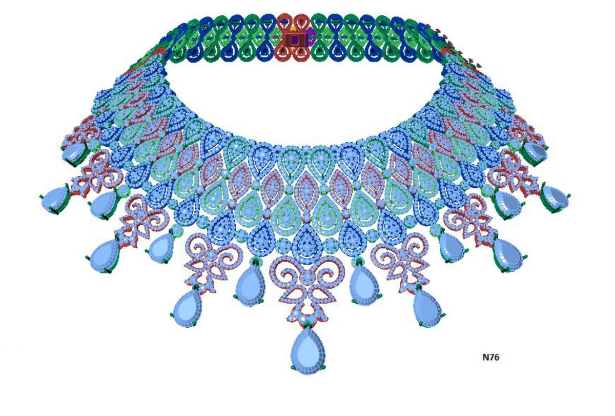 100 Necklace Sets 3DM Files