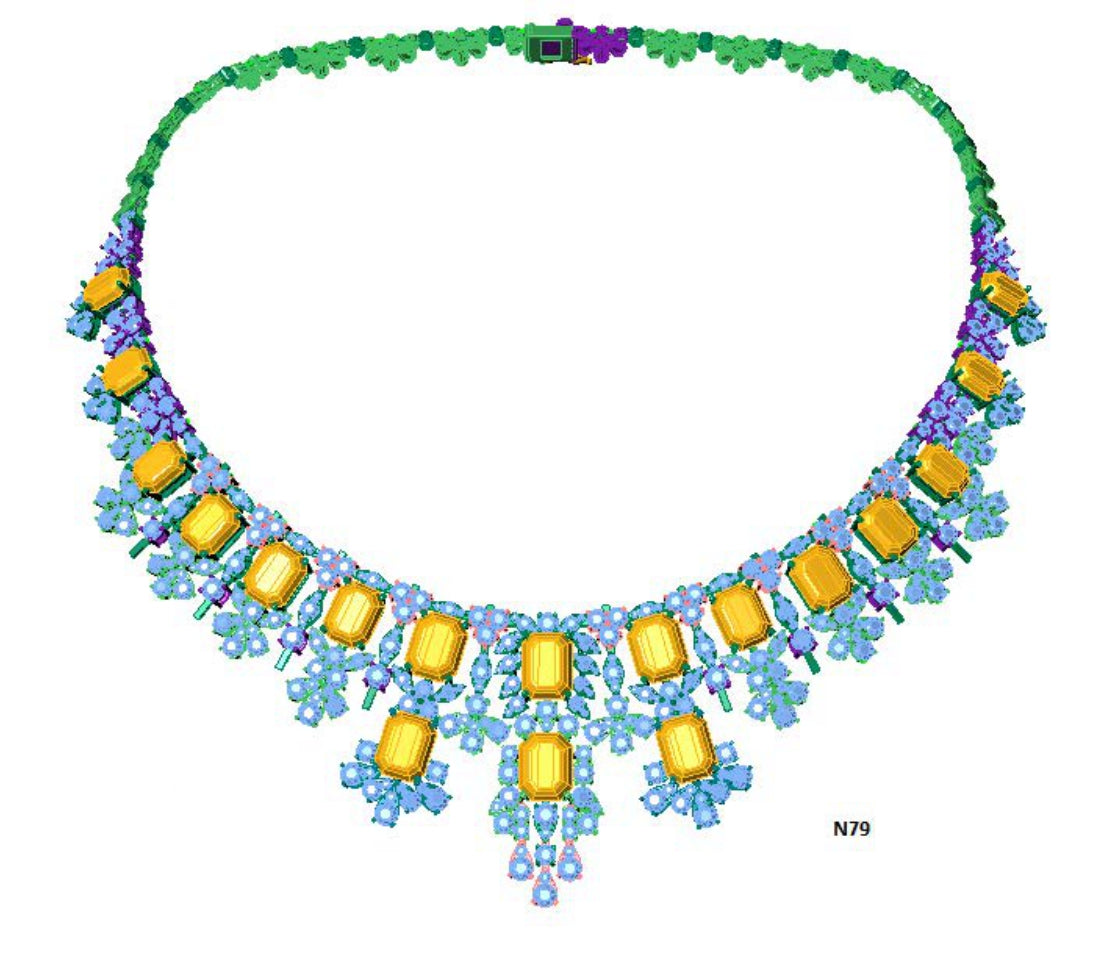 100 Necklace Sets 3DM Files