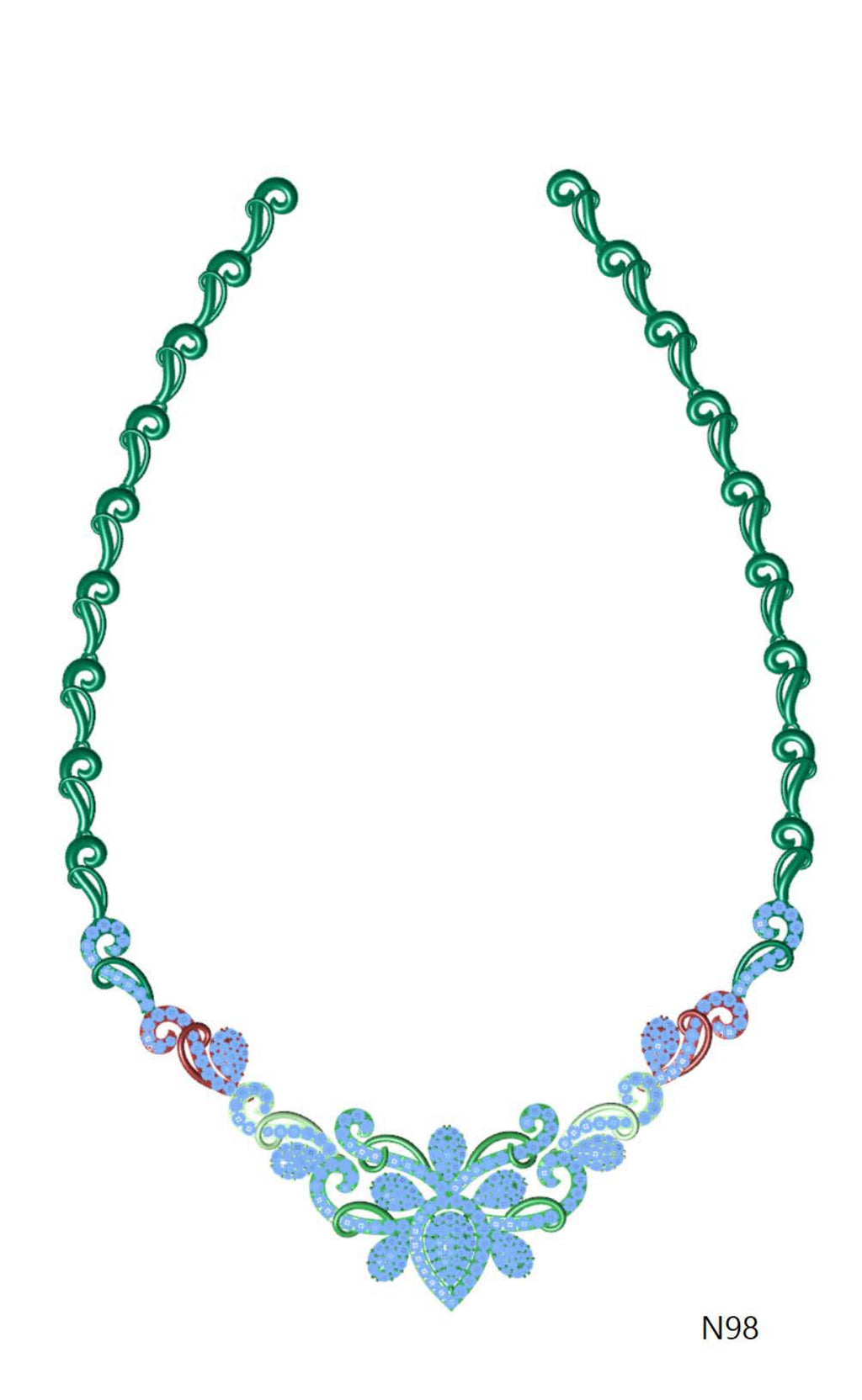 100 Necklace Sets 3DM Files