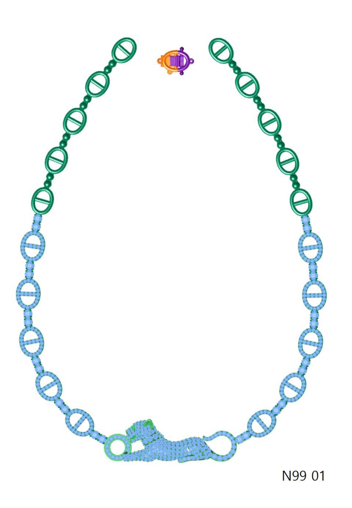 100 Necklace Sets 3DM Files