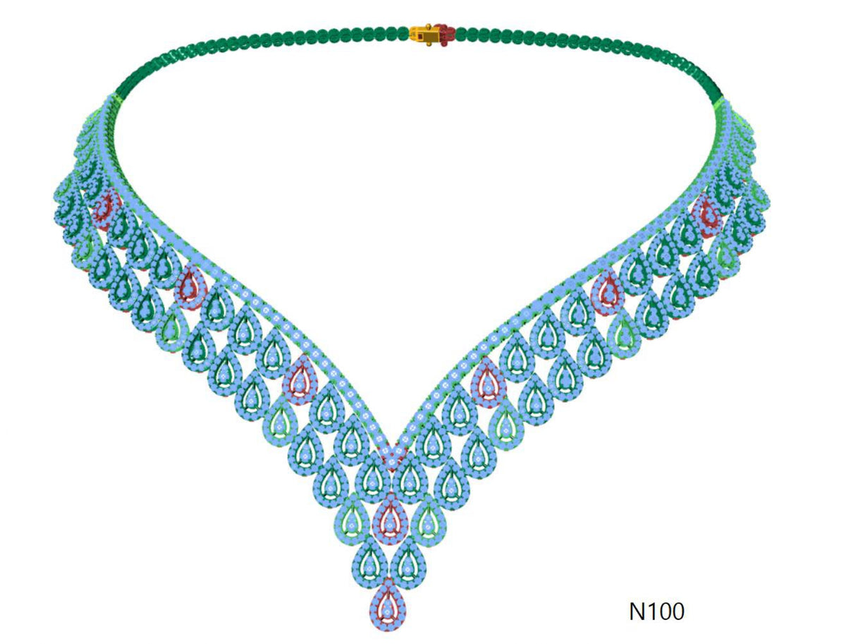 100 Necklace Sets 3DM Files