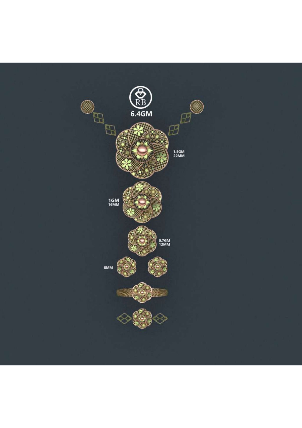 8 Turkish Pendant Sets STL & 3DM FIles