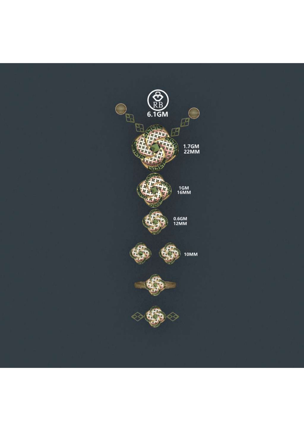 8 Turkish Pendant Sets STL & 3DM FIles