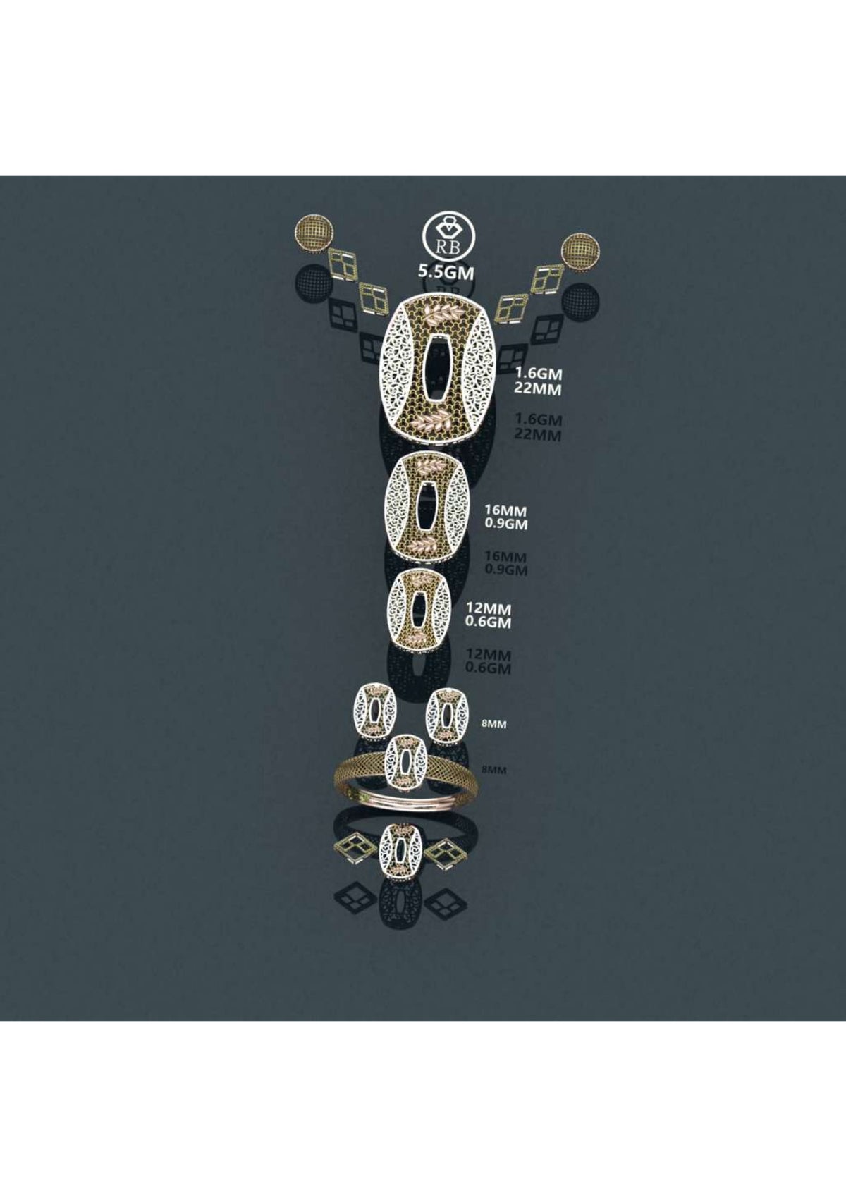 8 Turkish Pendant Sets STL & 3DM FIles