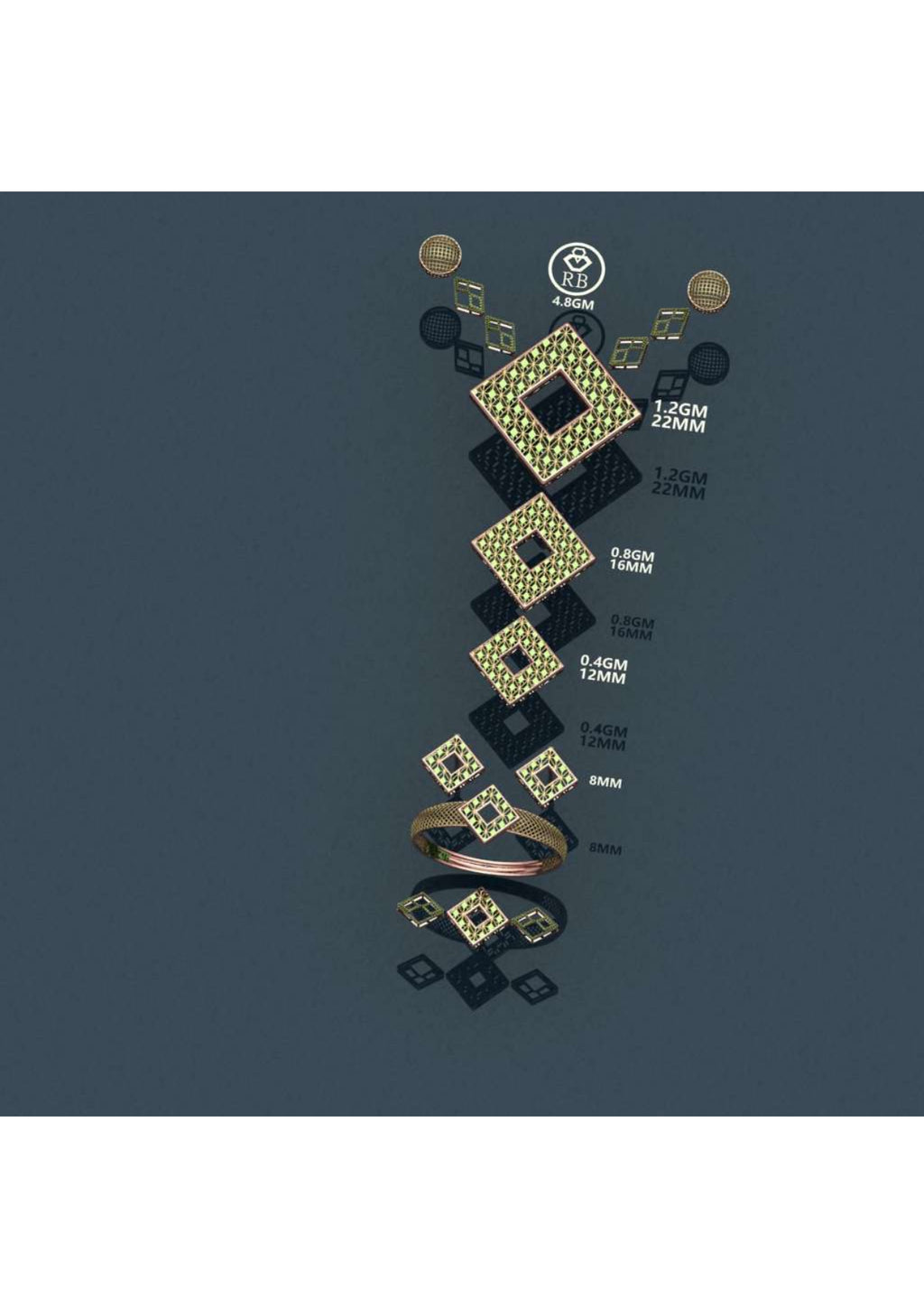 8 Turkish Pendant Sets STL & 3DM FIles