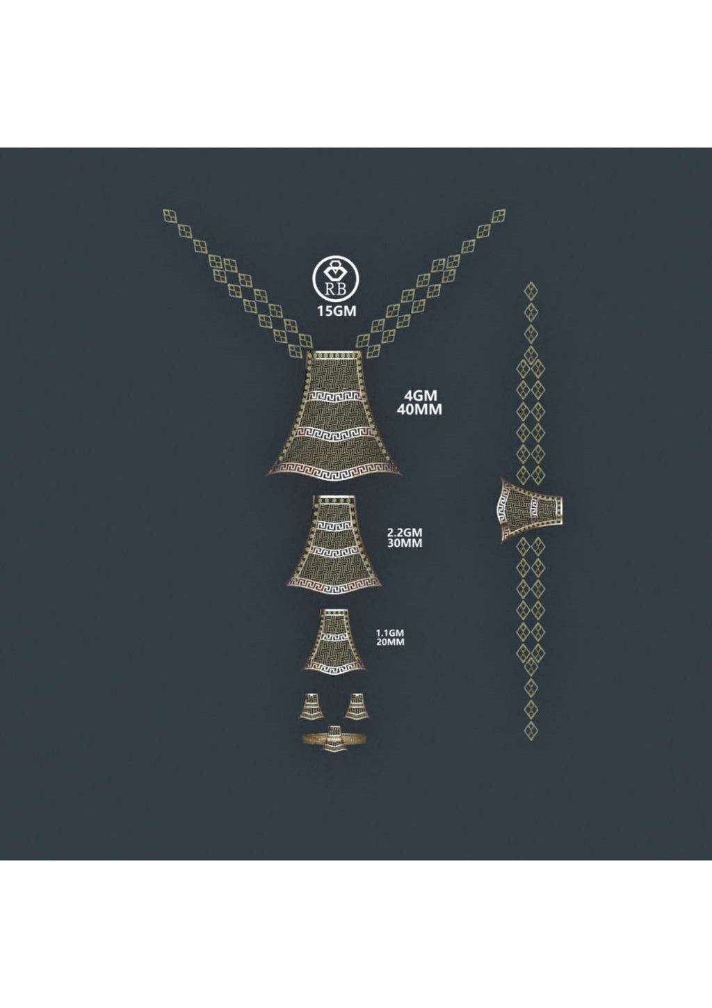 25 Turkish Complete Pendant  Sets With Bracelets STL & 3DM FIles