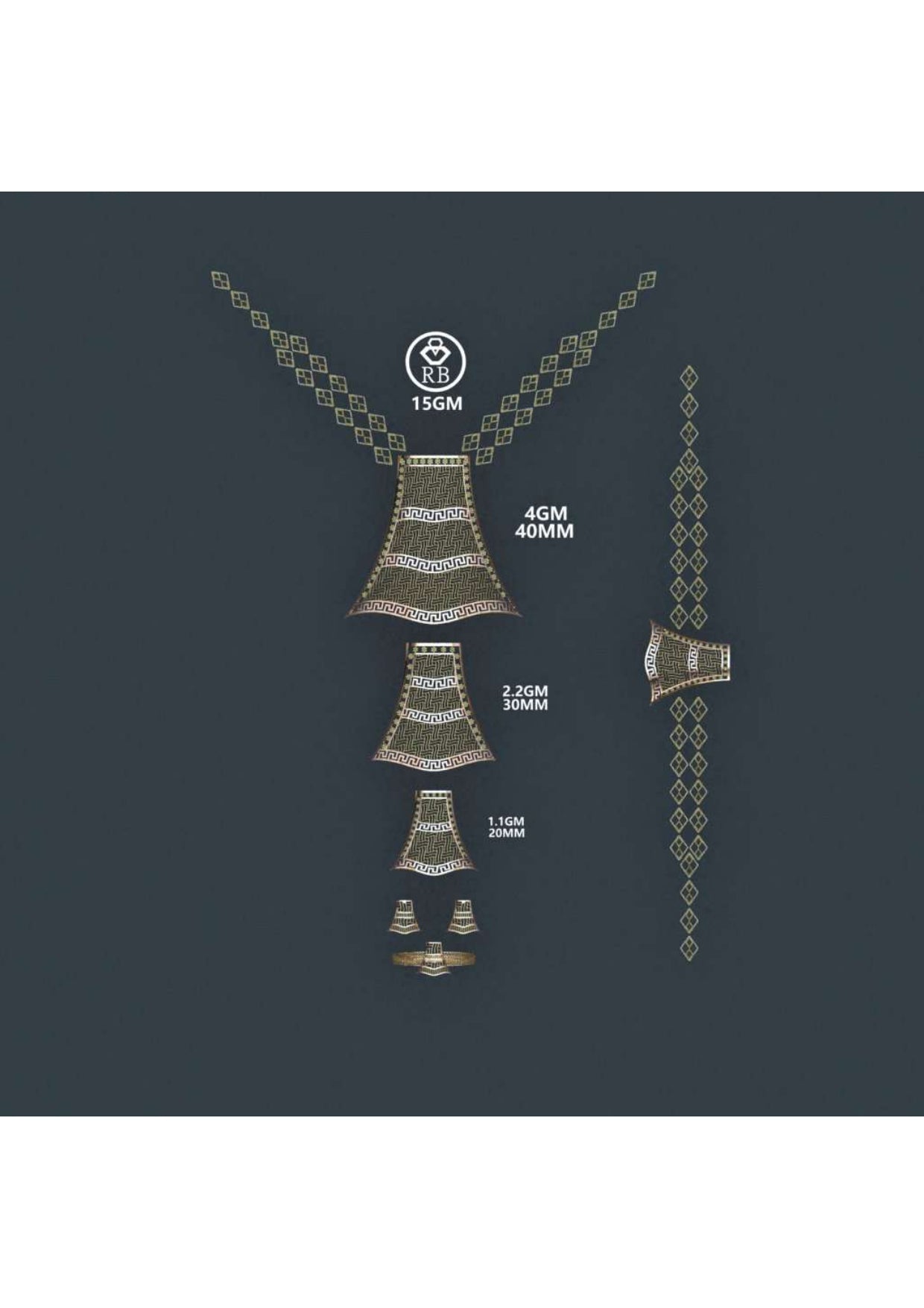 25 Turkish Complete Pendant  Sets With Bracelets STL & 3DM FIles