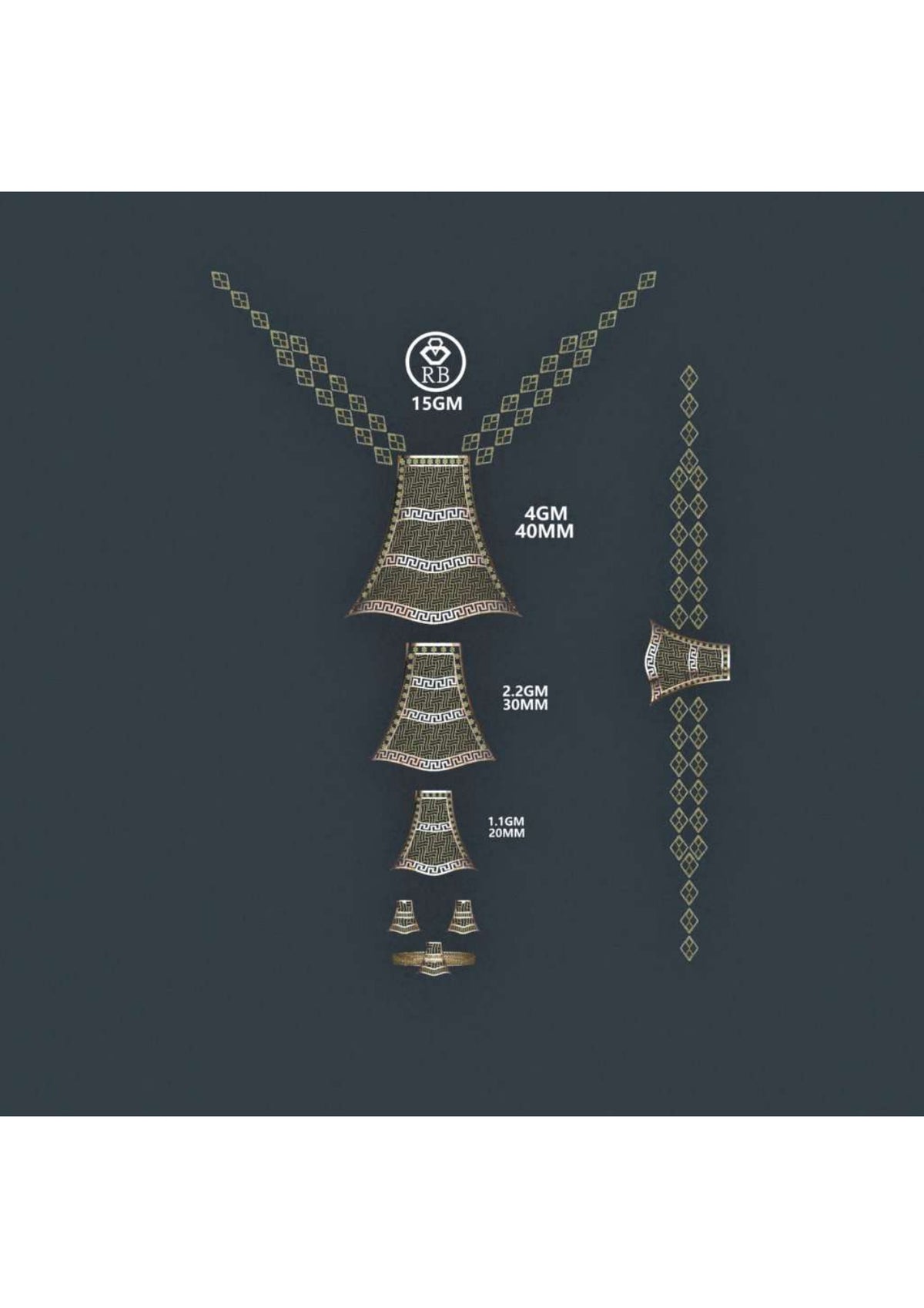 25 Turkish Complete Pendant  Sets With Bracelets STL & 3DM FIles