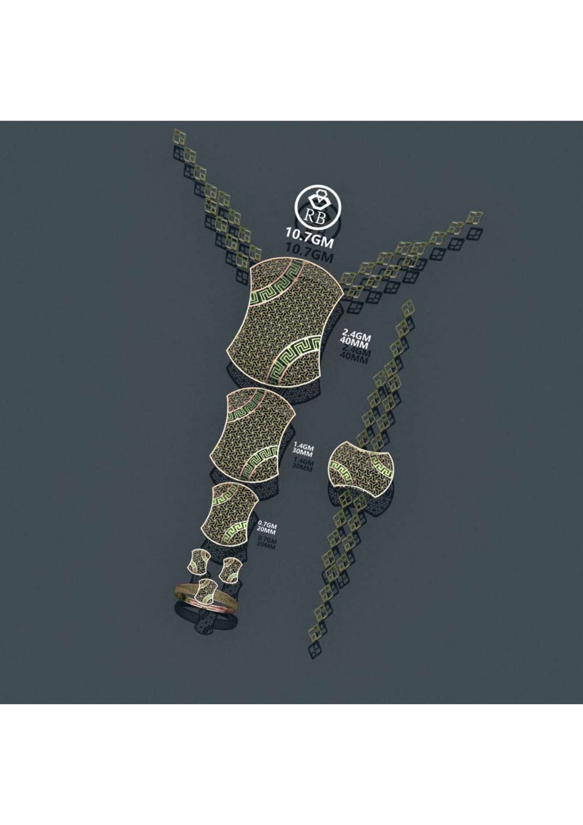 25 Turkish Complete Pendant  Sets With Bracelets STL & 3DM FIles