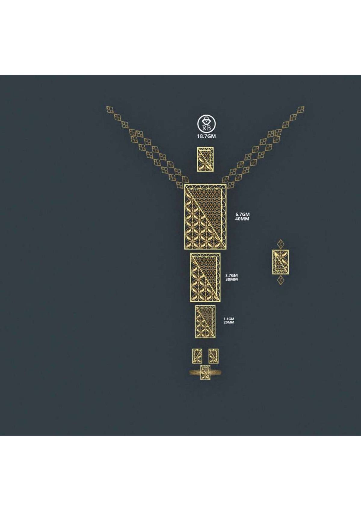 25 Turkish Complete Pendant  Sets With Bracelets STL & 3DM FIles