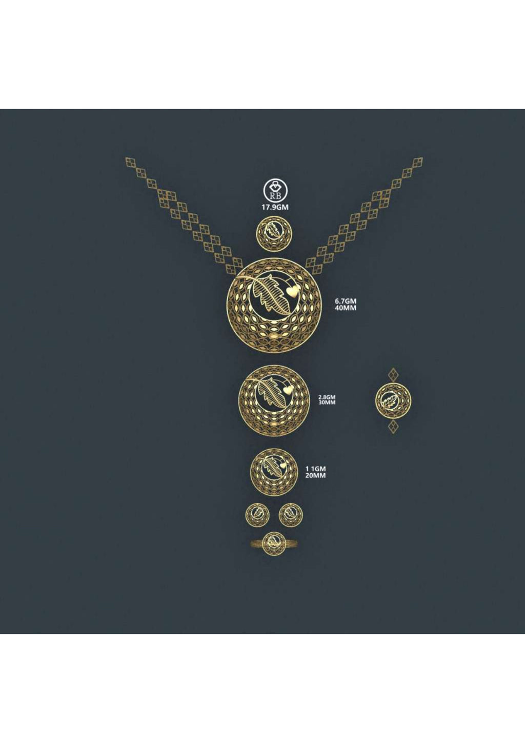 25 Turkish Complete Pendant  Sets With Bracelets STL & 3DM FIles