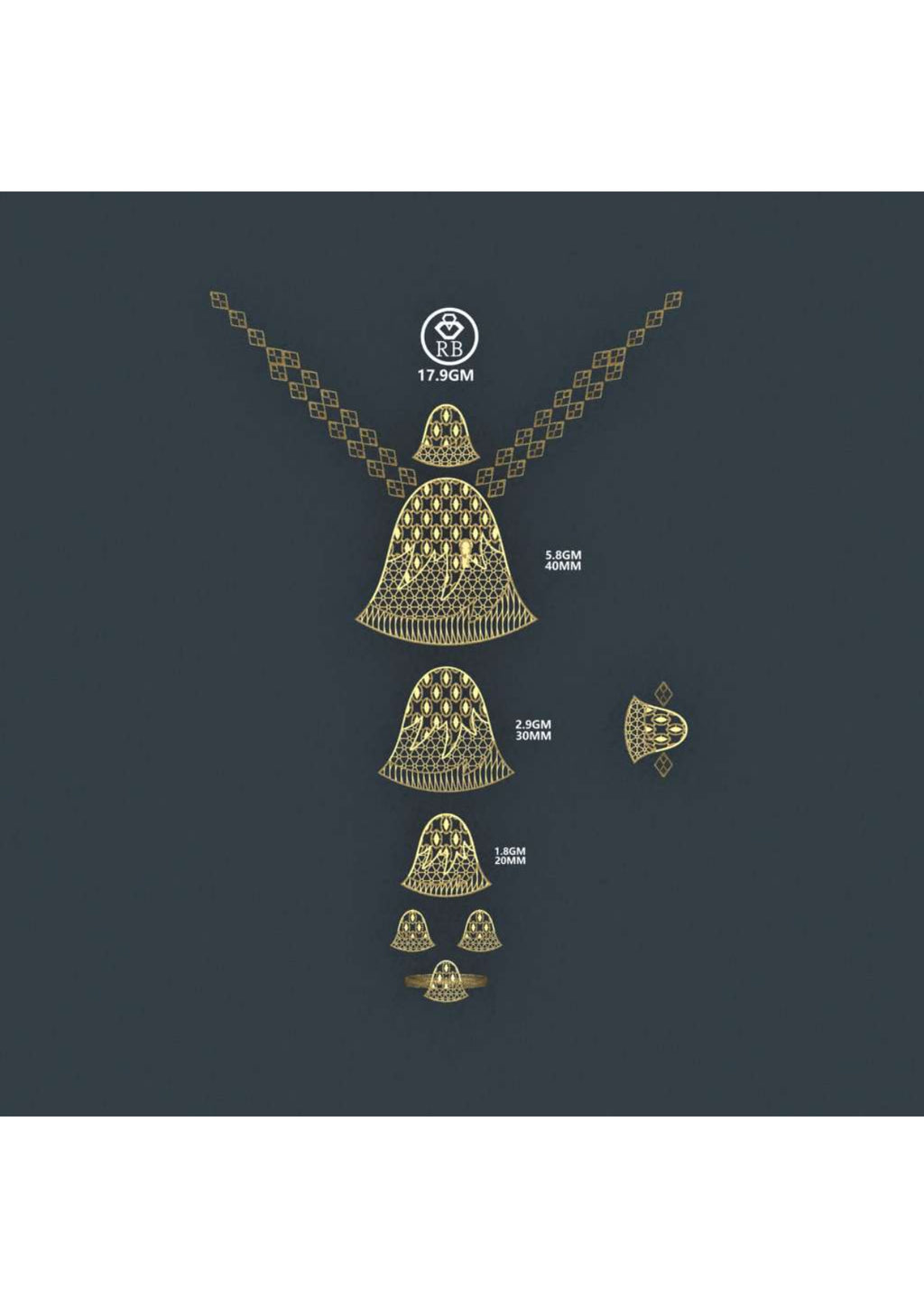 25 Turkish Complete Pendant  Sets With Bracelets STL & 3DM FIles