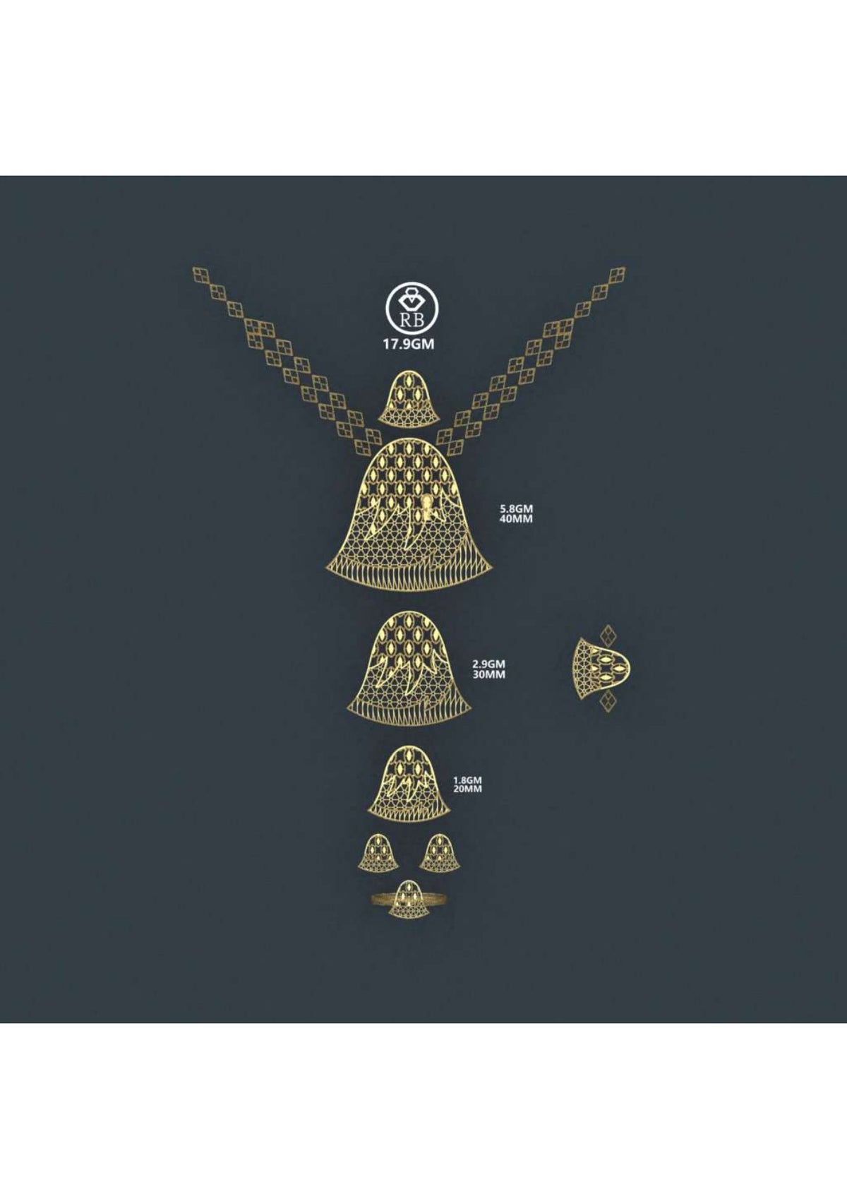 25 Turkish Complete Pendant  Sets With Bracelets STL & 3DM FIles