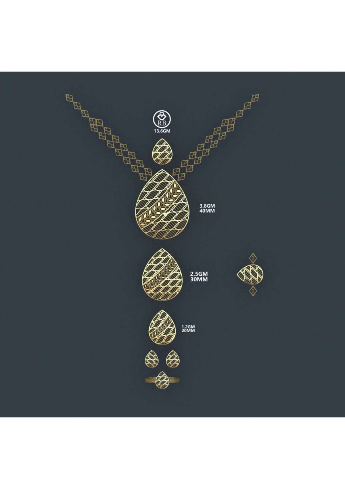 25 Turkish Complete Pendant  Sets With Bracelets STL & 3DM FIles