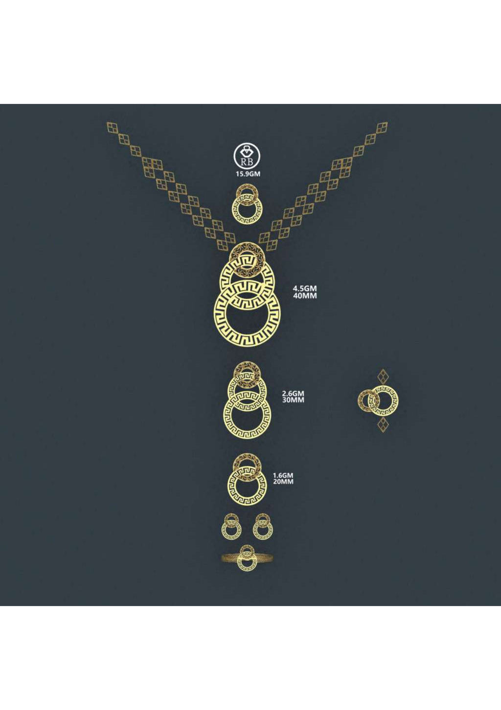 25 Turkish Complete Pendant  Sets With Bracelets STL & 3DM FIles