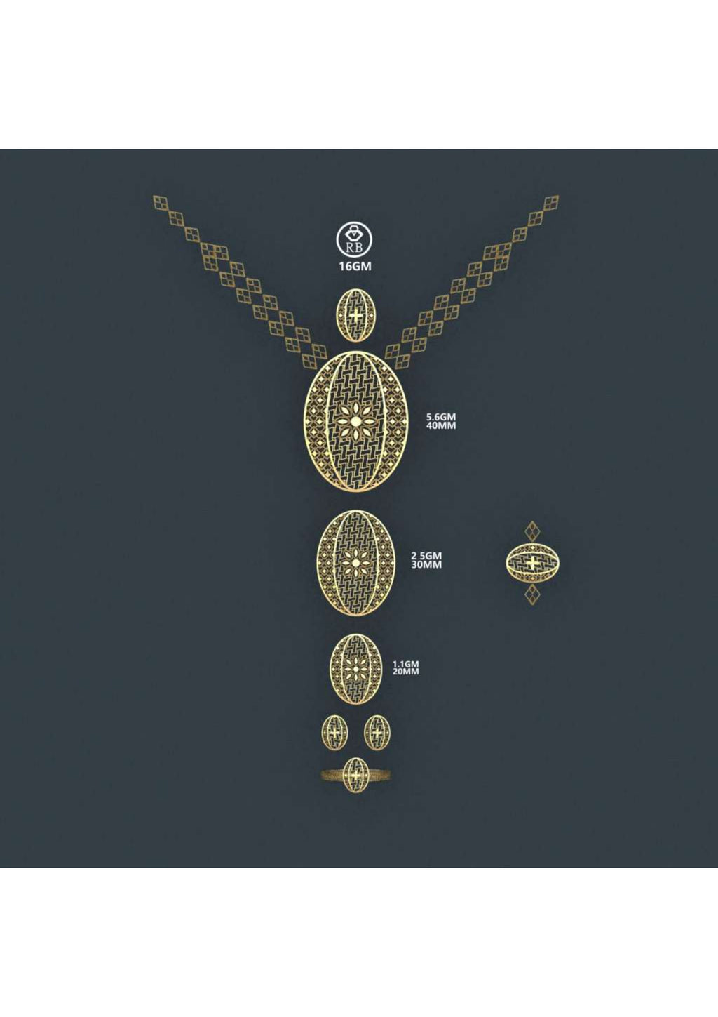 25 Turkish Complete Pendant  Sets With Bracelets STL & 3DM FIles