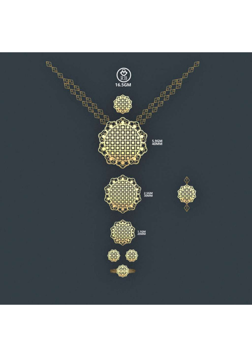 25 Turkish Complete Pendant  Sets With Bracelets STL & 3DM FIles