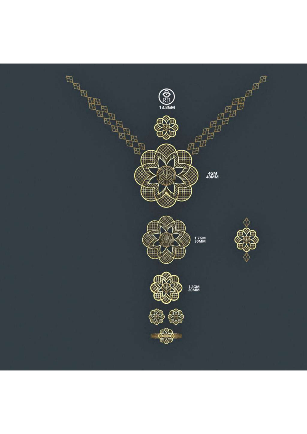 25 Turkish Complete Pendant  Sets With Bracelets STL & 3DM FIles