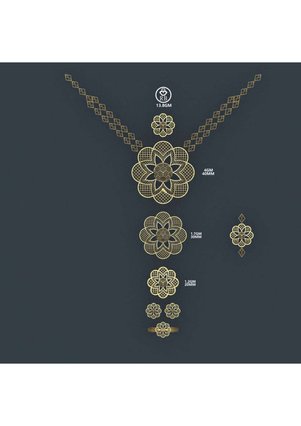 25 Turkish Complete Pendant  Sets With Bracelets STL & 3DM FIles