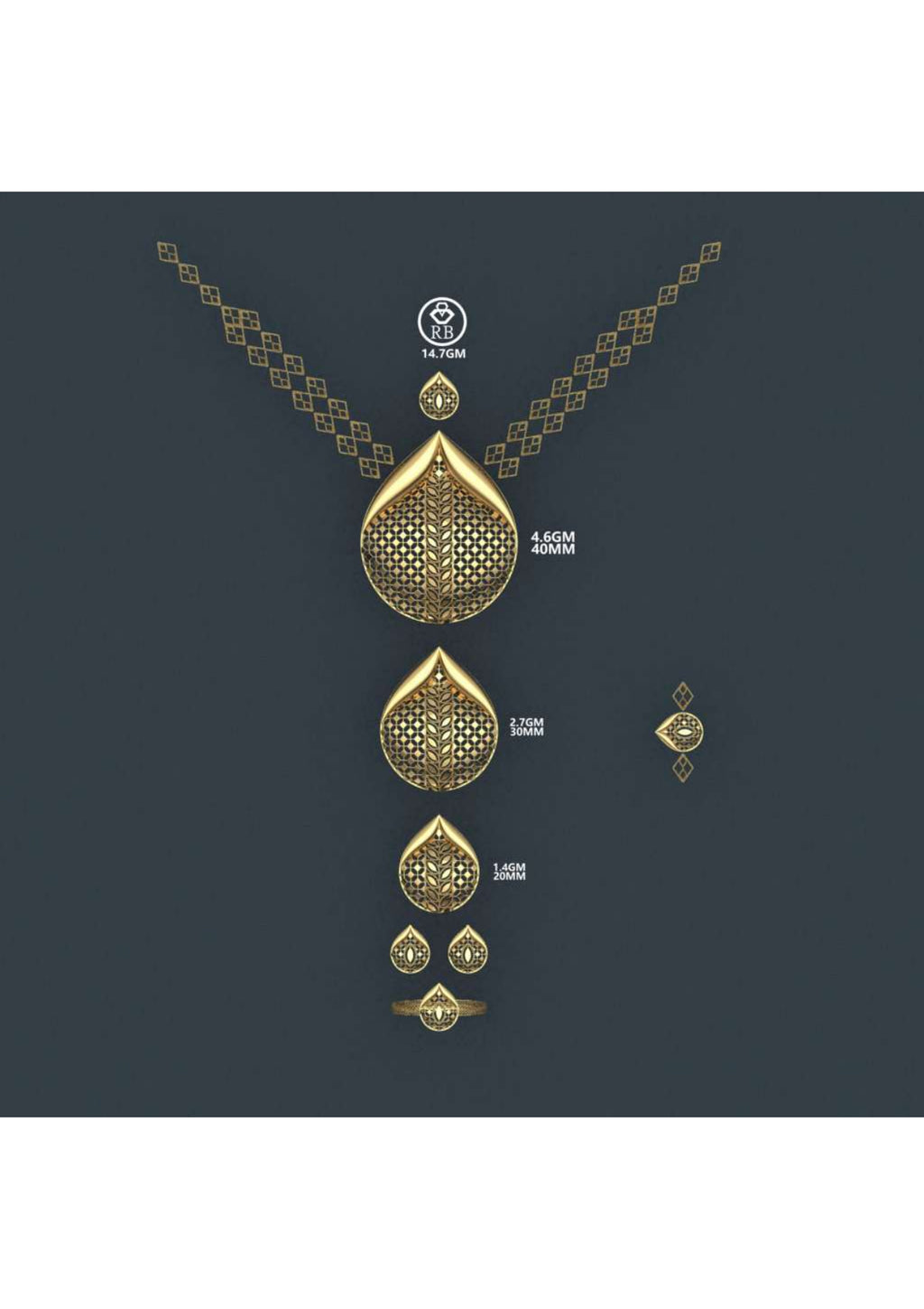 25 Turkish Complete Pendant  Sets With Bracelets STL & 3DM FIles