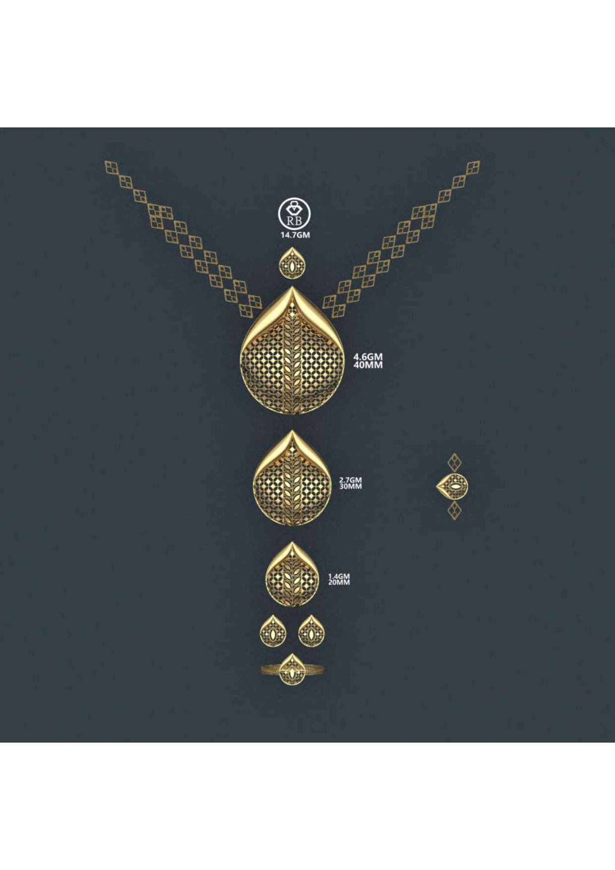 25 Turkish Complete Pendant  Sets With Bracelets STL & 3DM FIles