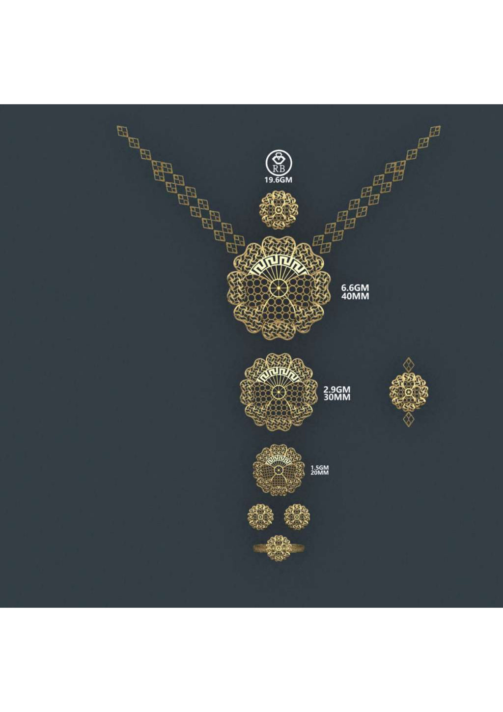 25 Turkish Complete Pendant  Sets With Bracelets STL & 3DM FIles