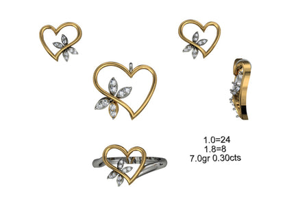 160 Pendant Sets STL & 3DM Files