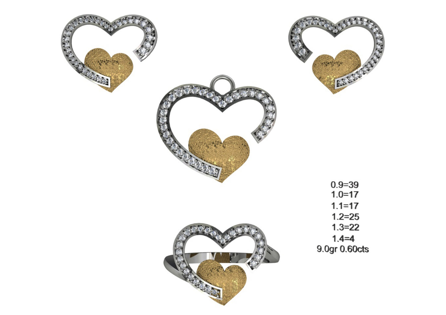 160 Pendant Sets STL & 3DM Files