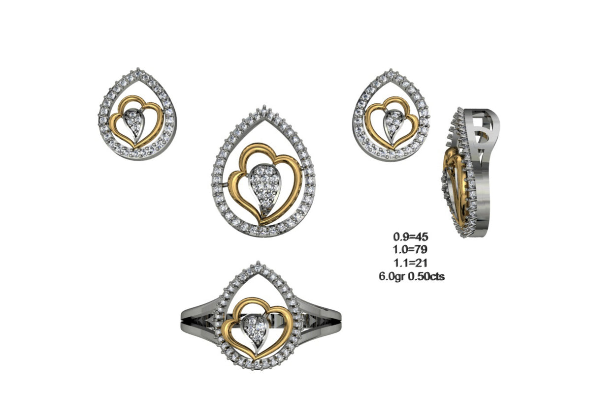 160 Pendant Sets STL & 3DM Files