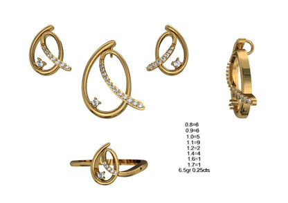 160 Pendant Sets STL & 3DM Files