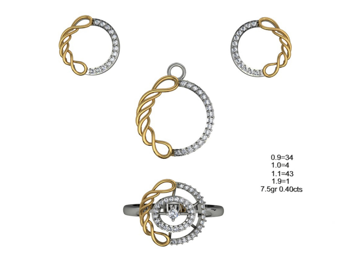 160 Pendant Sets STL & 3DM Files