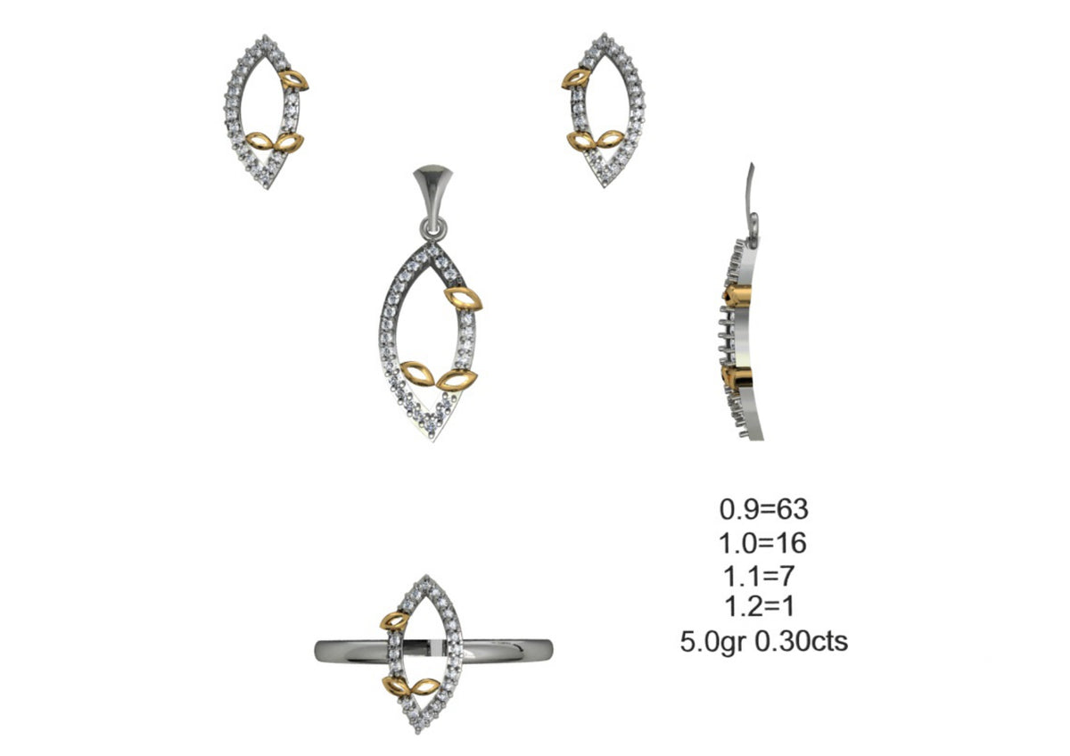 160 Pendant Sets STL & 3DM Files