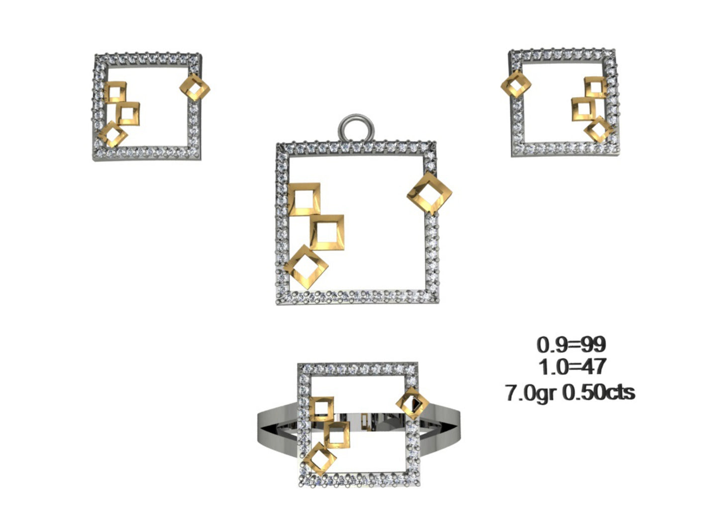 160 Pendant Sets STL & 3DM Files