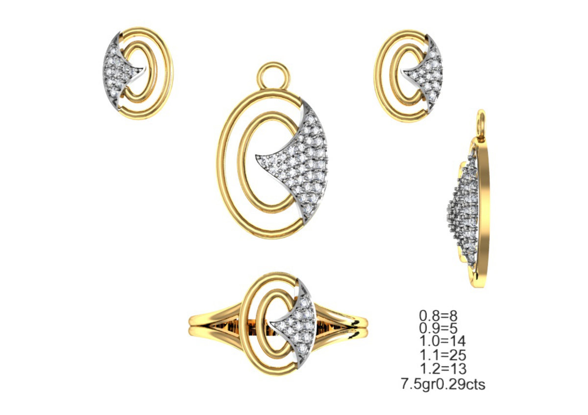 160 Pendant Sets STL & 3DM Files