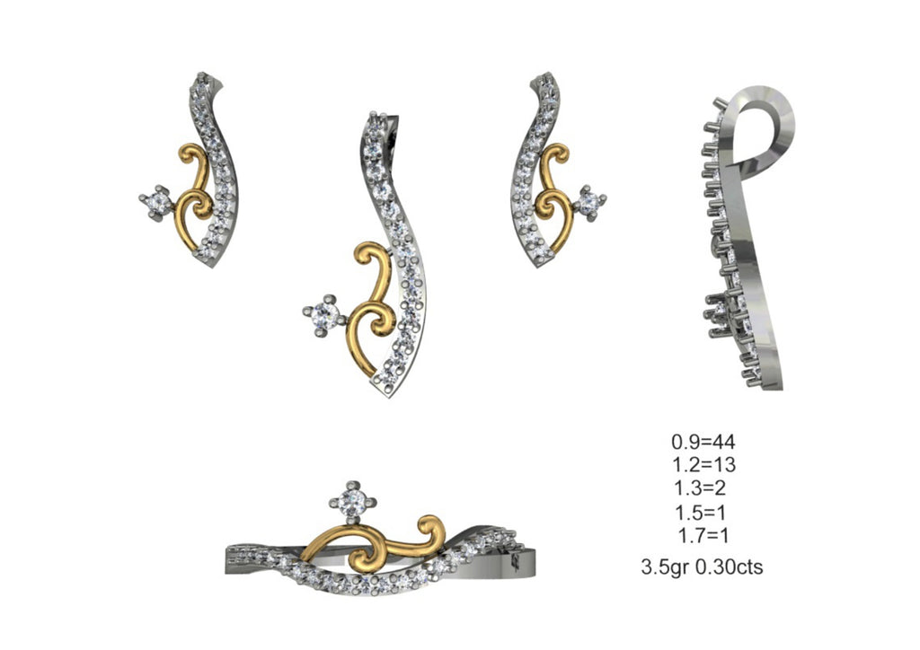 160 Pendant Sets STL & 3DM Files