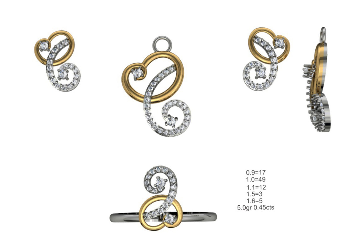 160 Pendant Sets STL & 3DM Files