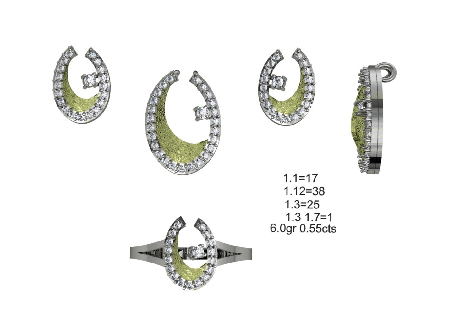 160 Pendant Sets STL & 3DM Files