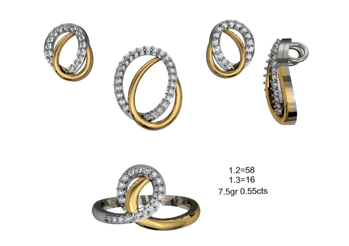 160 Pendant Sets STL & 3DM Files